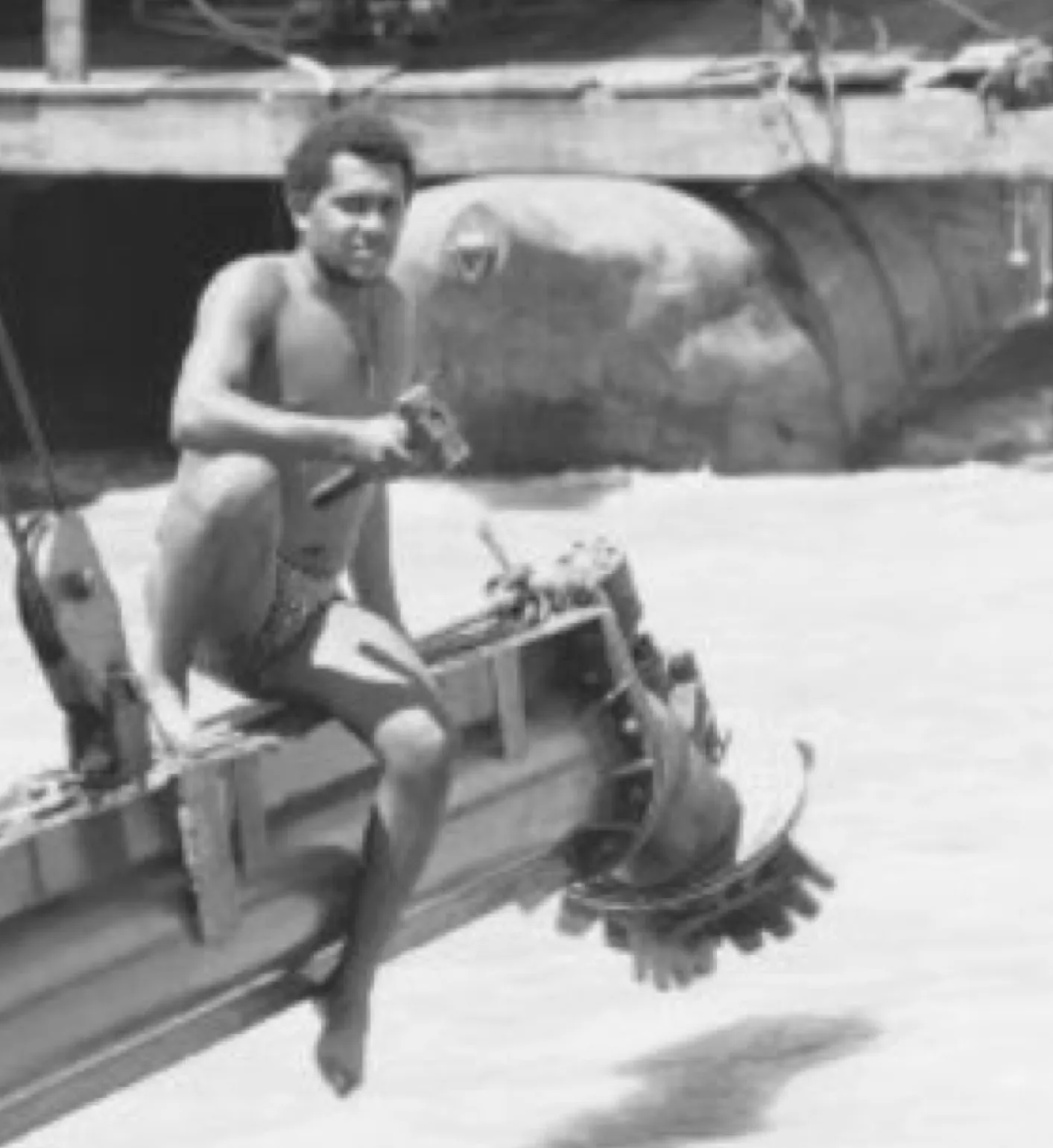 Historic dredging equipment and activity along the Madeira River