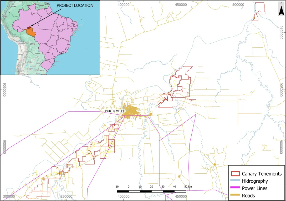Project location map – Rio Madeira Gold Project
