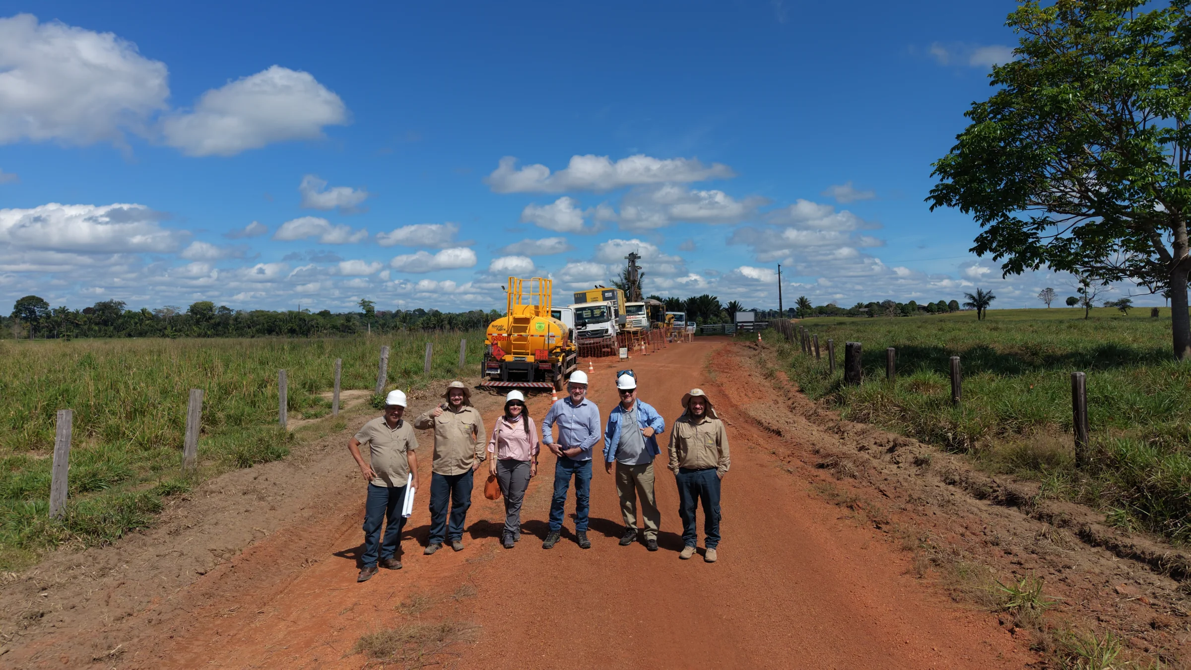 Field team and support equipment at the Madeira River Project