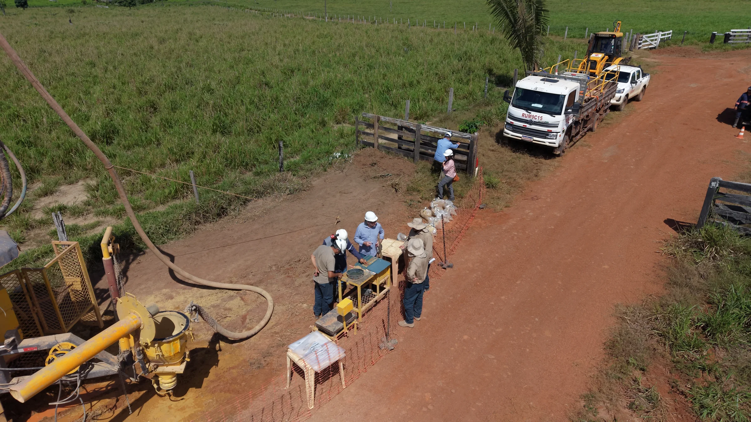 Worksite crew and equipment detail at the Madeira River Project