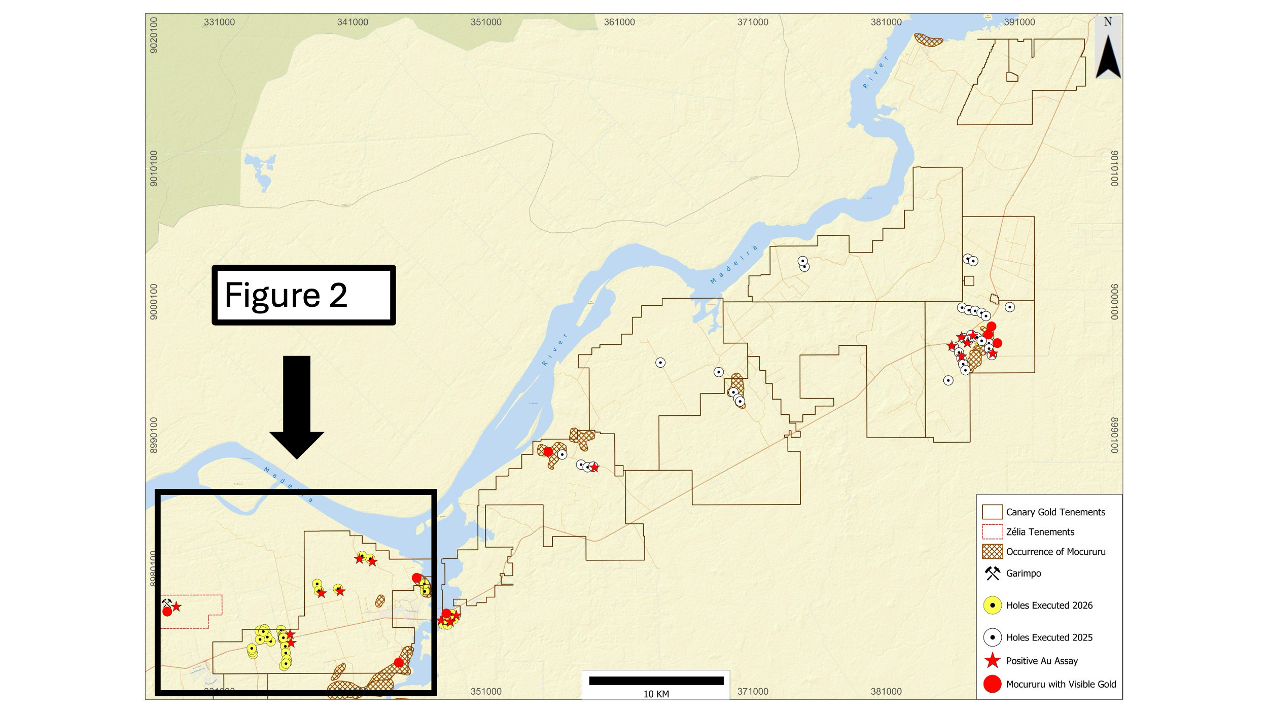 Canary Gold Provides Exploration update on Madeira River Project, Rondonia, Brazil